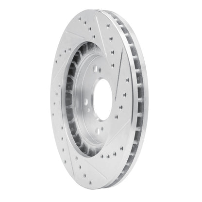 R1 Concepts R1 97-05 Acura NSX Front Left Drilled & Slotted Silver Brake Rotor