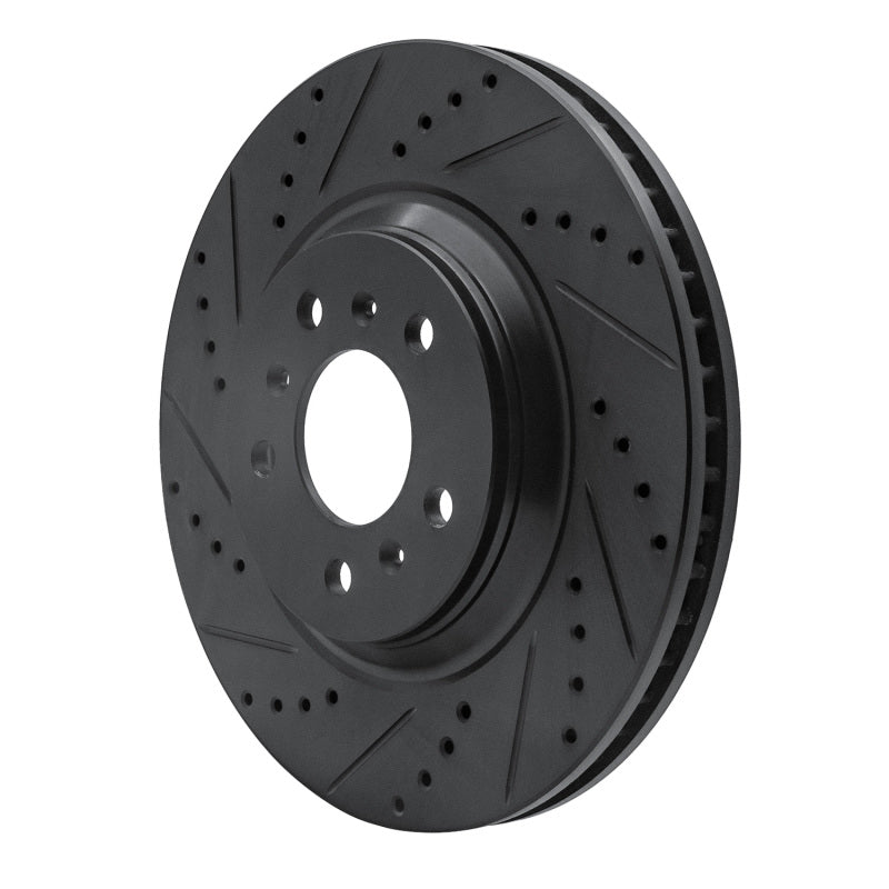 R1 Concepts R1 06-16 Buick Allure Front Left Drilled & Slotted Black Brake Rotor