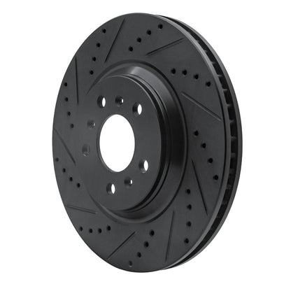 R1 Concepts R1 06-16 Buick Allure Front Left Drilled & Slotted Black Brake Rotor