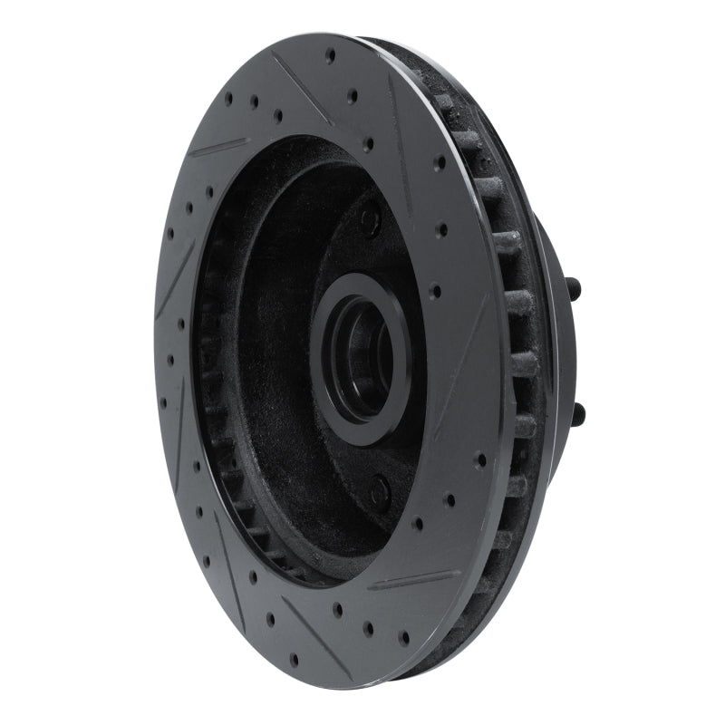 R1 Concepts R1 78-81 Dodge B300 Van (71-74) / B300 (75-80) Front Left Drilled & Slotted Black Brake Rotor