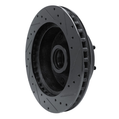 R1 Concepts R1 78-81 Dodge B300 Van (71-74) / B300 (75-80) Front Left Drilled & Slotted Black Brake Rotor