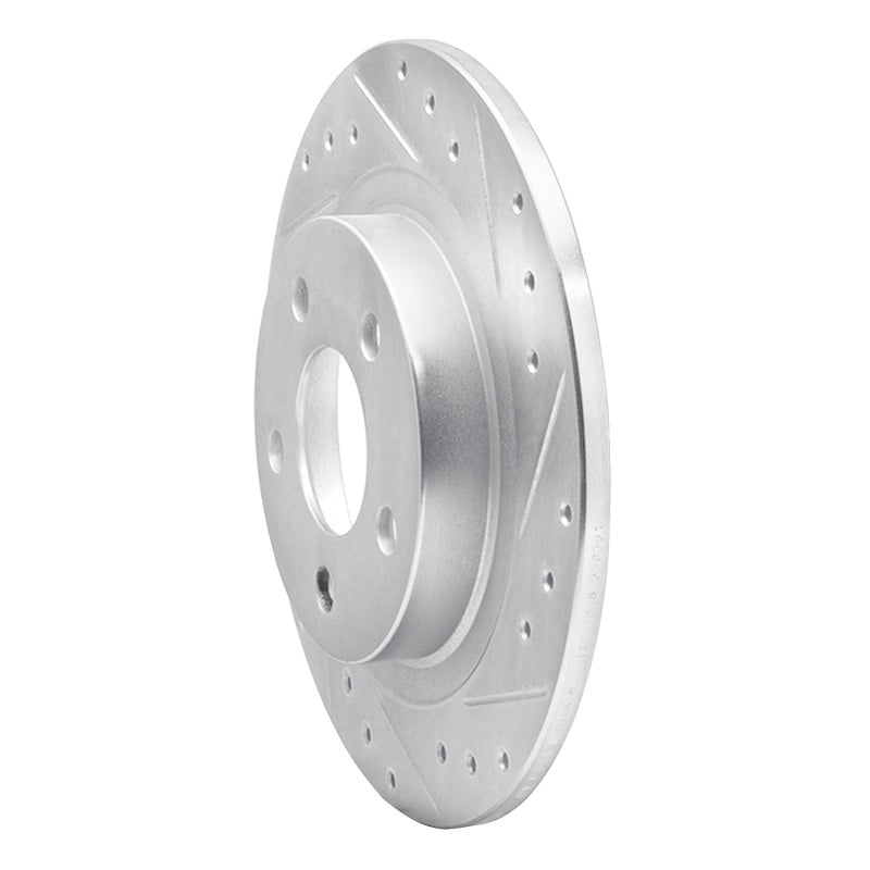 R1 Concepts R1 98-05 Buick Park Avenue Rear Right Drilled & Slotted Silver Brake Rotor