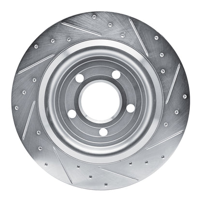R1 Concepts R1 20-25 Ford Explorer Rear Left Drilled & Slotted Silver Brake Rotor
