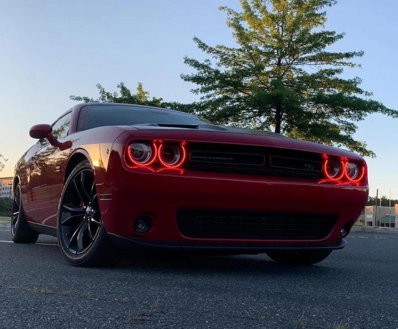 ORACLE Lighting Oracle 15-21 Dodge Challenger LED Waterproof Halo Kit - Red