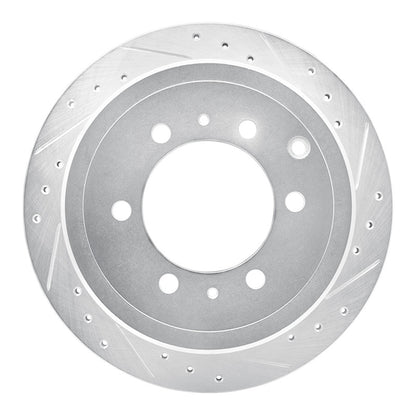R1 Concepts R1 93-97 Lexus LX450 Rear Right Drilled & Slotted Silver Brake Rotor