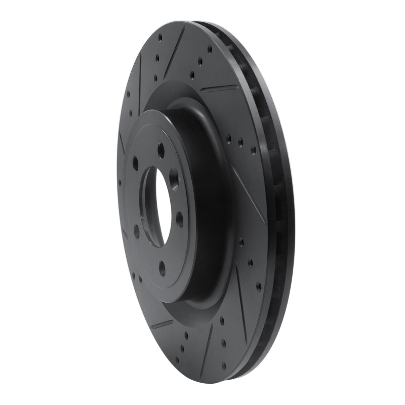 R1 Concepts R1 14-24 Land Rover Range Rover Sport Rear Left Drilled & Slotted Black Brake Rotor