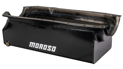Moroso 65-Up Oldsmobile V-8 (330-455) Marine Stroker Box Sump Flat Bottom 10qt 7.25in Steel Oil Pan