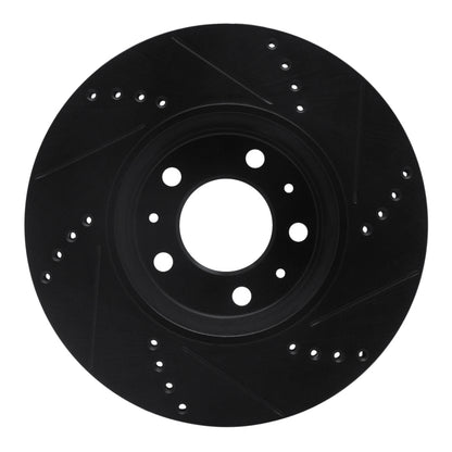 R1 Concepts R1 06-10 Pontiac Solstice Front Left Drilled & Slotted Black Brake Rotor