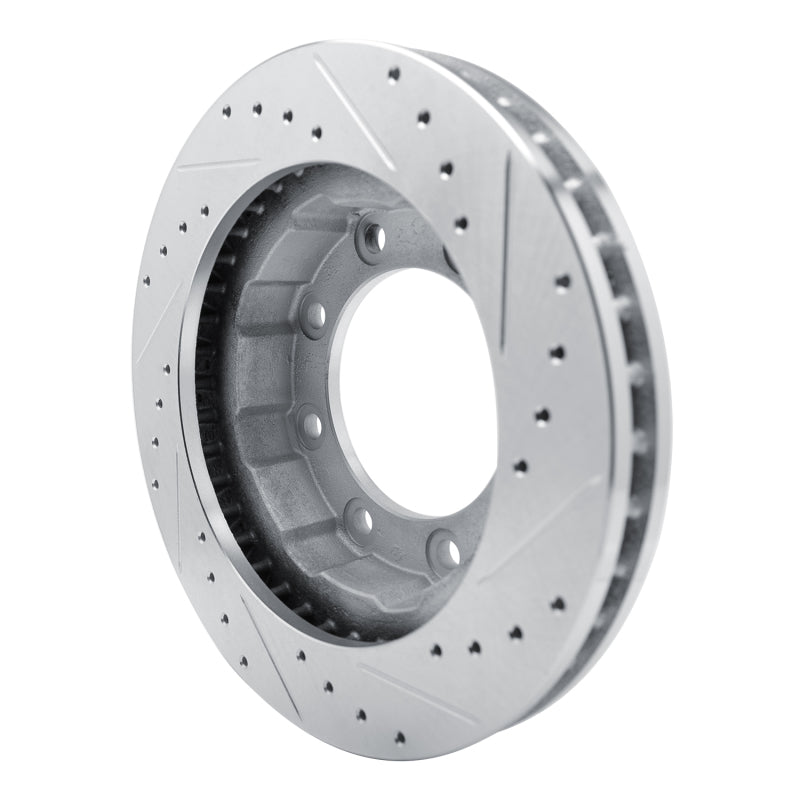 R1 Concepts R1 77-00 Chevrolet V30 & V3500 Pickup Front Left Drilled & Slotted Silver Brake Rotor
