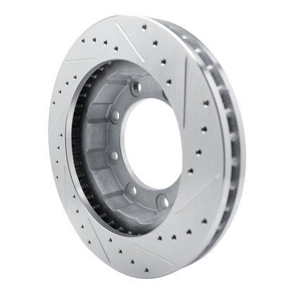 R1 Concepts R1 77-00 Chevrolet V30 & V3500 Pickup Front Left Drilled & Slotted Silver Brake Rotor