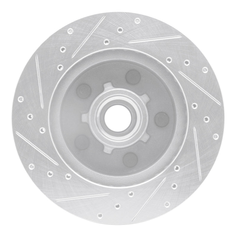 R1 Concepts R1 1988-1994 Chevrolet C1500 Front Right Drilled & Slotted Silver Brake Rotor