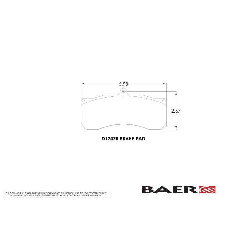 Baer Brakes Replacement Pads for Baer 6S/6R & XTR Monoblock Calipers