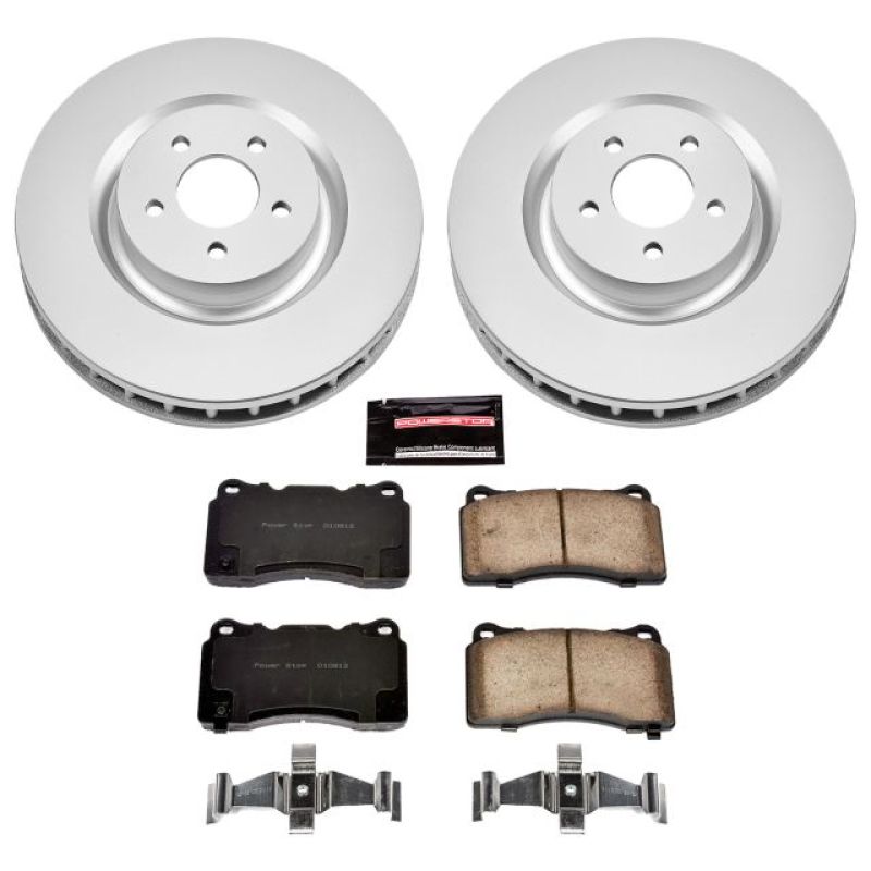 PowerStop Power Stop 07-14 Ford Mustang Front Z17 Evolution Geomet Coated Brake Kit