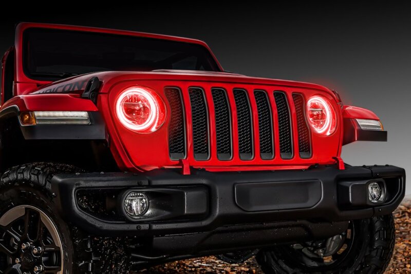 ORACLE Lighting Oracle Jeep Wrangler JL/Gladiator JT LED Surface Mount Headlight Halo Kit ColorSHIFT 2