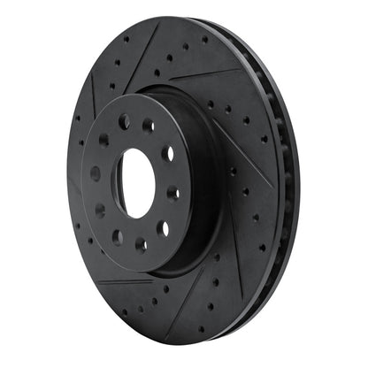 R1 Concepts R1 16-25 Cadillac CT5 Front Left Drilled & Slotted Black Brake Rotor