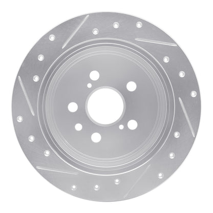 R1 Concepts R1 94-95 Toyota Celica Rear Right Drilled & Slotted Silver Brake Rotor