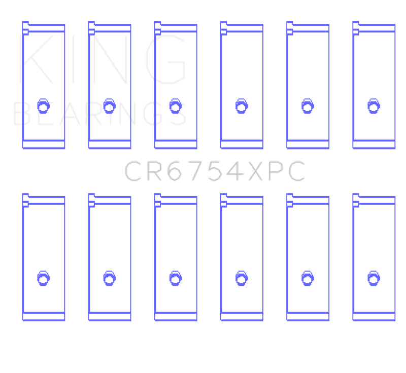 King Engine Bearings Toyota/Lexus 2JZGE/2JZGTE 3.0L (Size 0.25mm) Coated Performance Rod Bearing Set