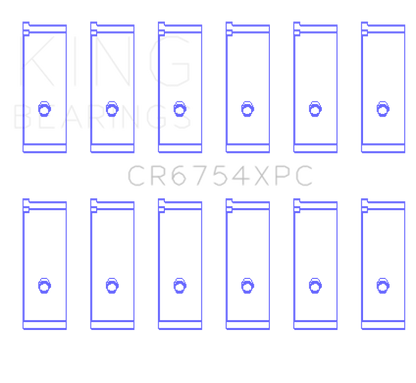 King Engine Bearings Toyota/Lexus 2JZGE/2JZGTE 3.0L (Size 0.25mm) Coated Performance Rod Bearing Set