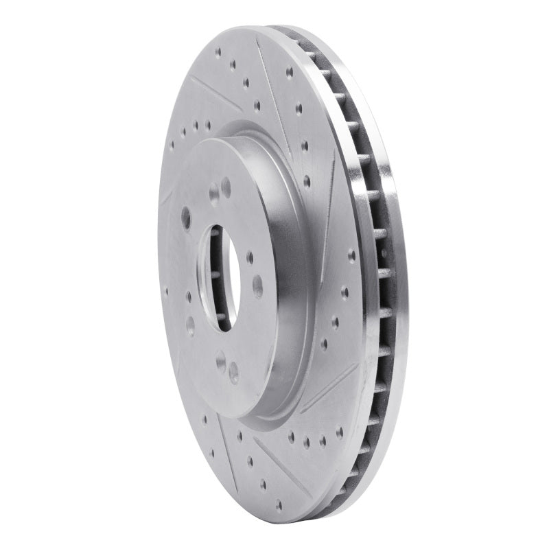 R1 Concepts R1 07-16 Acura RDX Front Right Drilled & Slotted Silver Brake Rotor