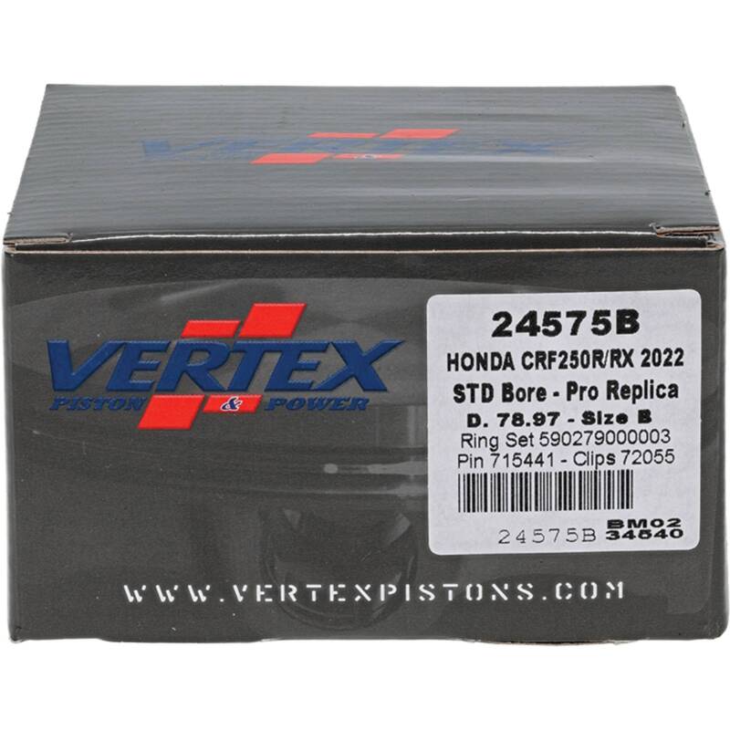 Vertex Pistons Vertex Piston 22-24 Honda CRF 250 R 250cc Forged Replica Piston Kit