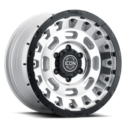 ICON Hammer Pro 17x8.5 / 6x5.5 / 25mm / 5.75in BS - Silver Machined