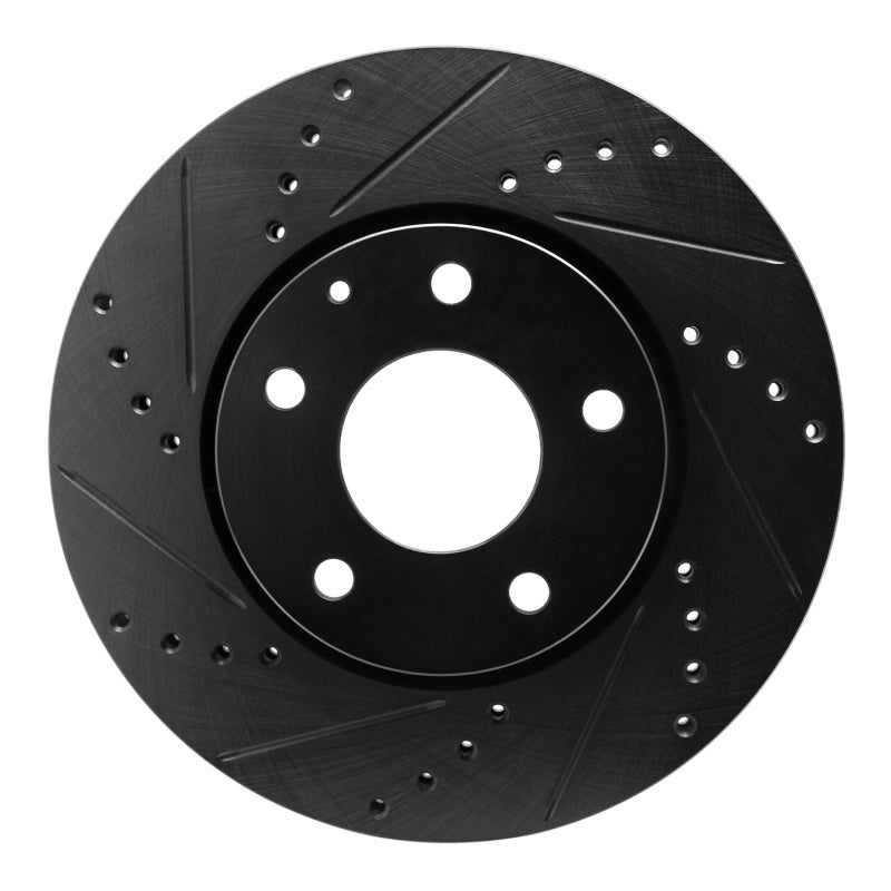 R1 Concepts R1 19-25 Mazda 3 Front Left Drilled & Slotted Black Brake Rotor