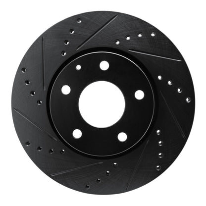 R1 Concepts R1 19-25 Mazda 3 Front Left Drilled & Slotted Black Brake Rotor