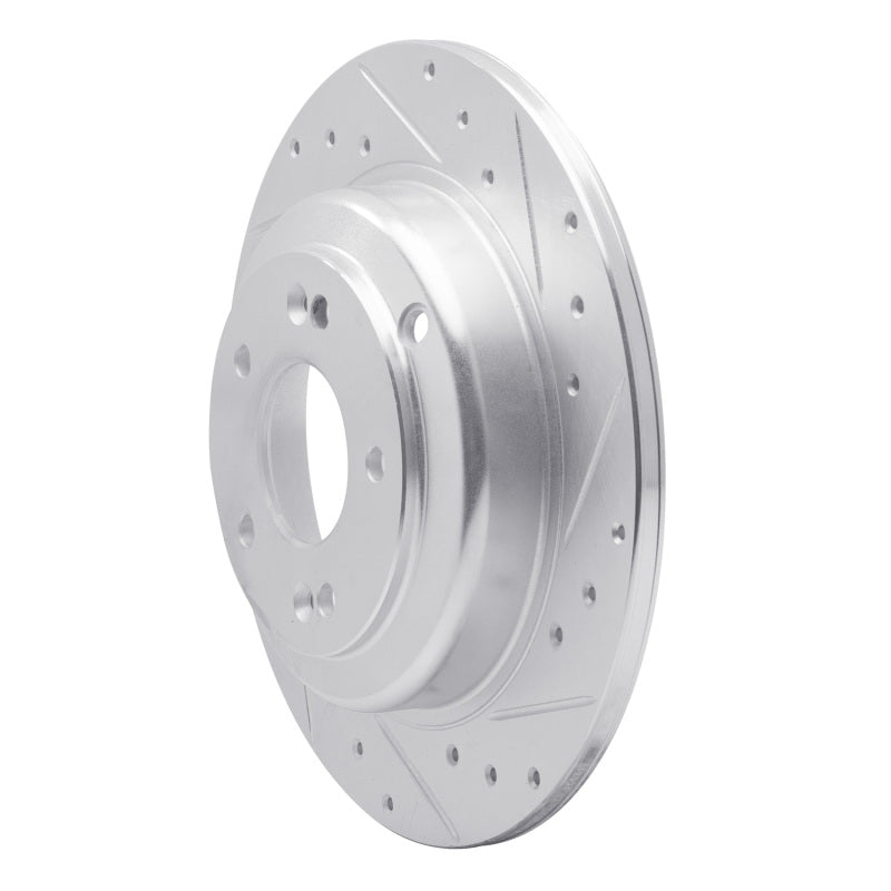 R1 Concepts R1 10-16 Hyundai Genesis Coupe Rear Right Drilled & Slotted Silver Brake Rotor