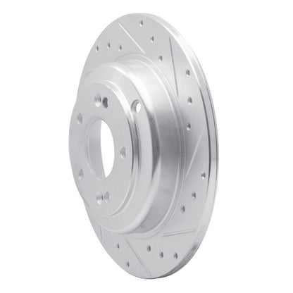 R1 Concepts R1 10-16 Hyundai Genesis Coupe Rear Right Drilled & Slotted Silver Brake Rotor