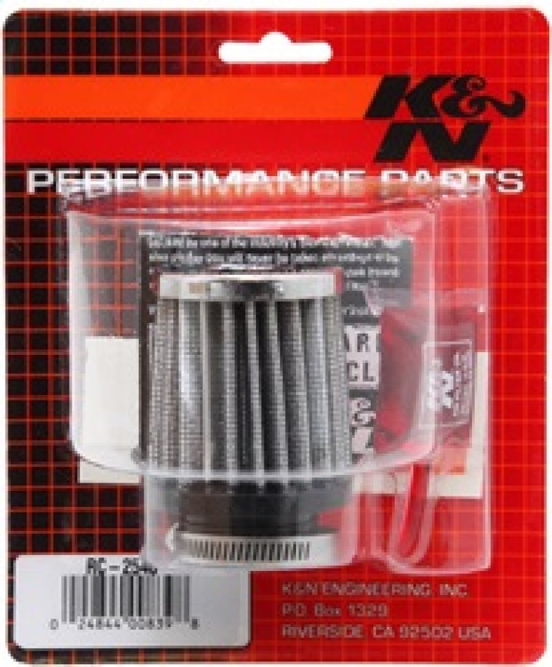 K&N Engineering K&N Universal Chrome Filter 1 1/8 inch FLG / 2 1/4 inch Bottom / 2 inch Top / 2.5 inch Height