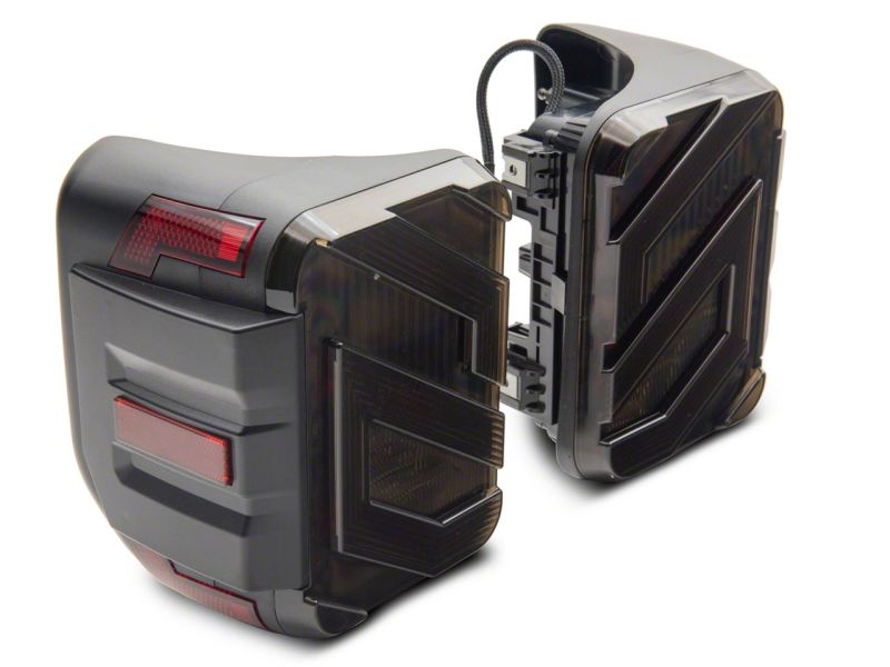 Raxiom 20-23 Jeep Gladiator JT Axial Series LED Tail Lights- Black Housing (Smoked Lens)