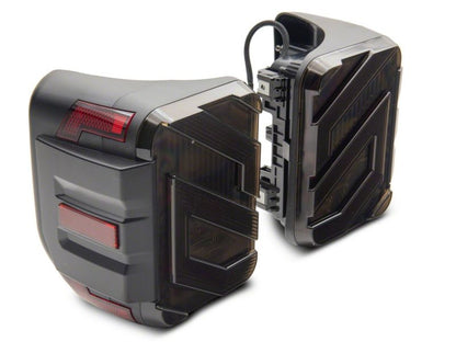 Raxiom 20-23 Jeep Gladiator JT Axial Series LED Tail Lights- Black Housing (Smoked Lens)