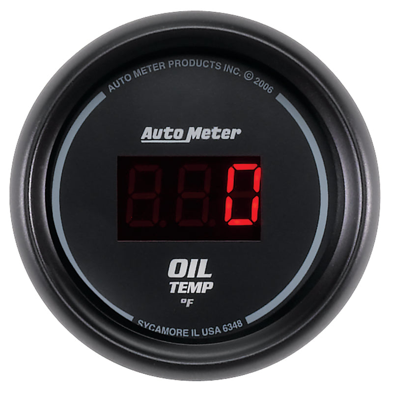 Autometer Black 0-400F Digital Oil Temp Gauge
