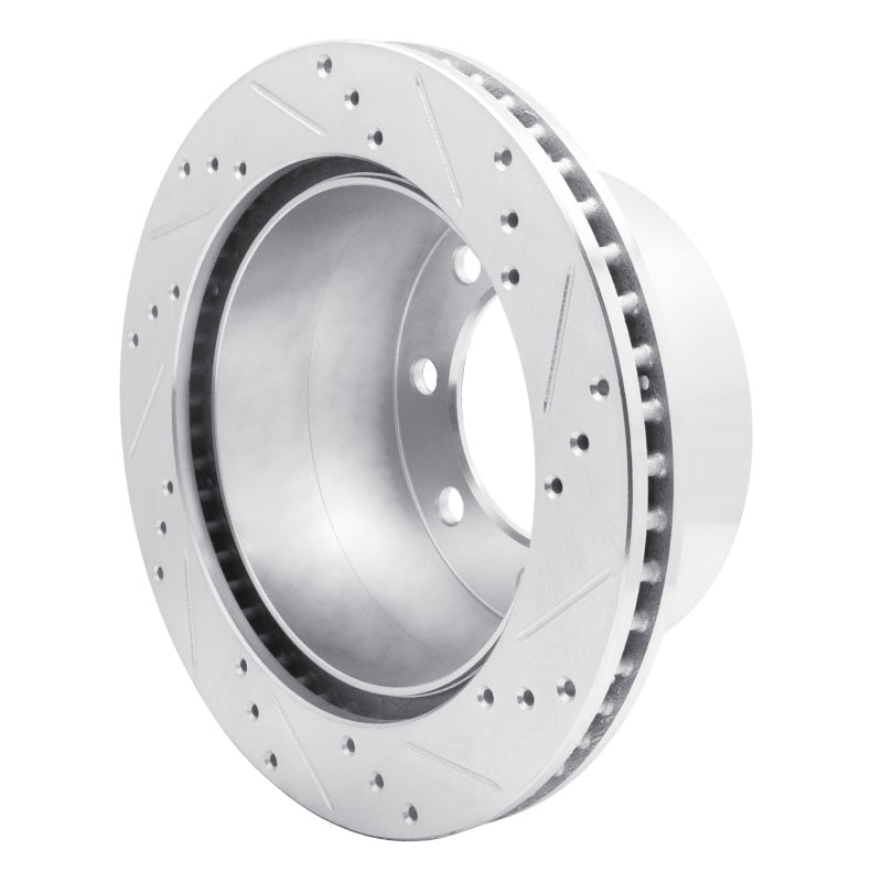R1 Concepts R1 00-02 Dodge Ram 3500 Rear Left Drilled & Slotted Silver Brake Rotor