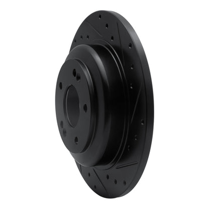 R1 Concepts R1 10-16 Hyundai Genesis Coupe Rear Right Drilled & Slotted Black Brake Rotor