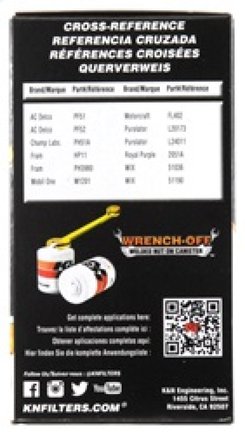 K&N Engineering K&N Oil Filter OIL FILTER; AUTOMOTIVE