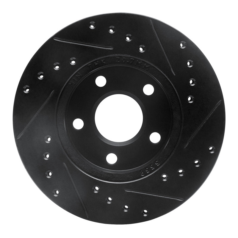 R1 Concepts R1 85-91 Buick Skylark Front Left Drilled & Slotted Black Brake Rotor