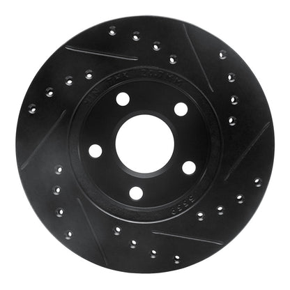 R1 Concepts R1 85-91 Buick Skylark Front Left Drilled & Slotted Black Brake Rotor