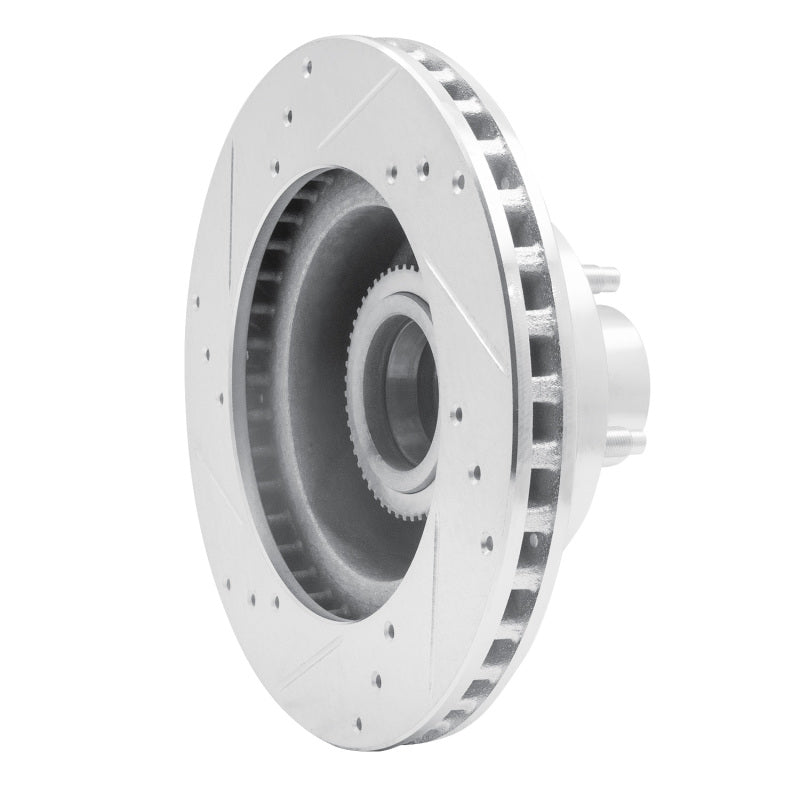 R1 Concepts R1 90-91 Ford Country Squire Front Right Drilled & Slotted Silver Brake Rotor