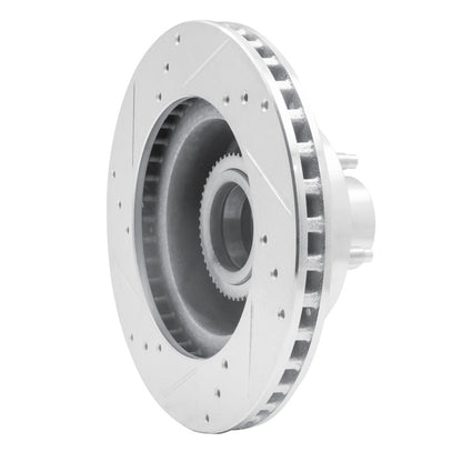 R1 Concepts R1 90-91 Ford Country Squire Front Right Drilled & Slotted Silver Brake Rotor