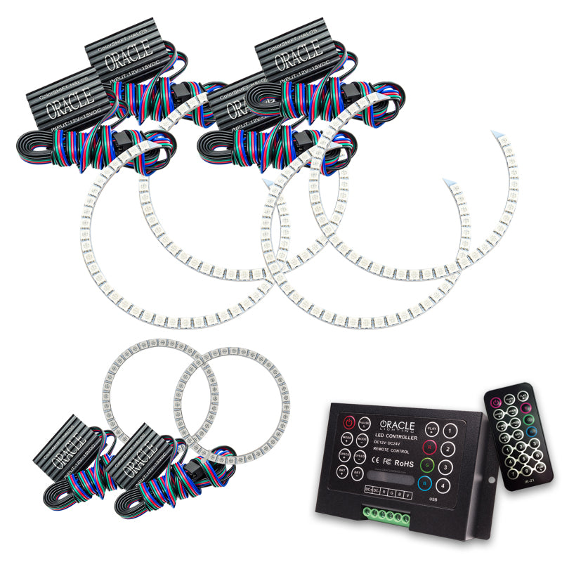 ORACLE Lighting Oracle Jeep Grand Cherokee 11-13 Triple Halo Kit - ColorSHIFT w/ 2.0 Controller