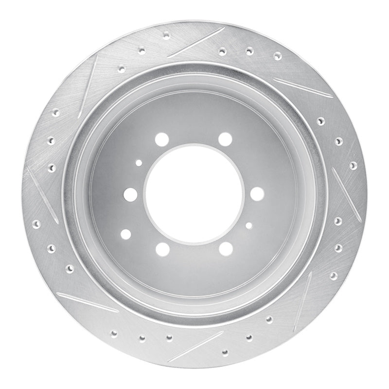 R1 Concepts R1 93-97 Lexus LX450 Rear Right Drilled & Slotted Silver Brake Rotor