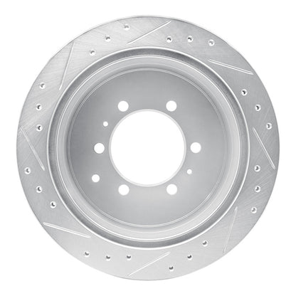 R1 Concepts R1 93-97 Lexus LX450 Rear Right Drilled & Slotted Silver Brake Rotor