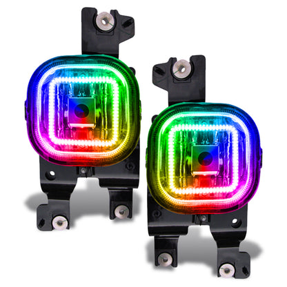 ORACLE Lighting Oracle Ford Superduty 08-10 LED Fog Light Halo Kit - ColorSHIFT w/o Controller