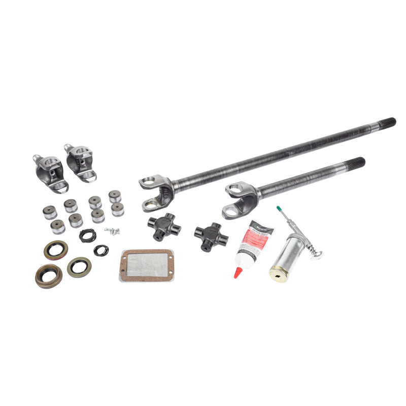 Yukon Gear & Axle USA Standard 4340CM Rplcmnt Axle Kit For TJ/XJ/YJ/WJ/Zj Front / Dana 30 / 27 Spline w/Super Joints