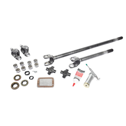Yukon Gear & Axle USA Standard 4340CM Rplcmnt Axle Kit For TJ/XJ/YJ/WJ/Zj Front / Dana 30 / 27 Spline w/Super Joints