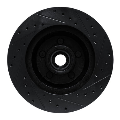 R1 Concepts R1 74-84 Chrysler Imperial Front Left Drilled & Slotted Black Brake Rotor