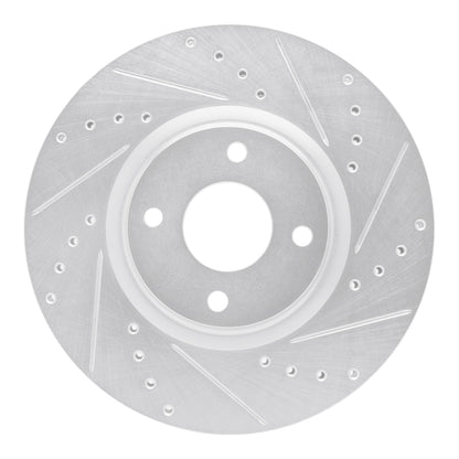 R1 Concepts R1 18-22 Ford Ecosport Front Right Drilled & Slotted Silver Brake Rotor