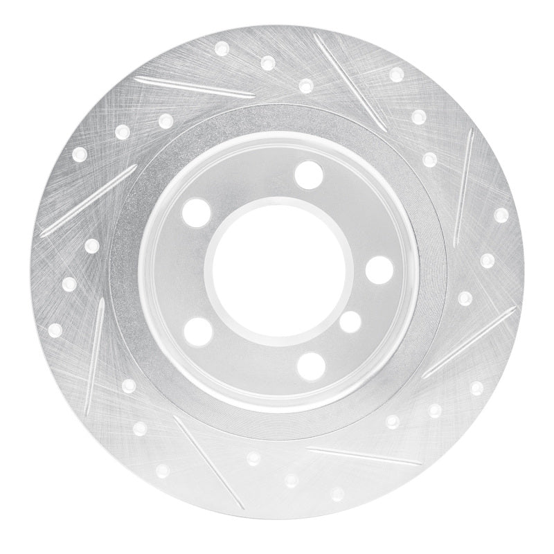 R1 Concepts R1 11-16 Mini Cooper Paceman Rear Left Drilled & Slotted Silver Brake Rotor