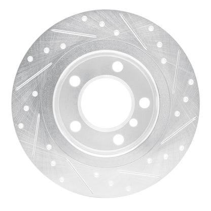 R1 Concepts R1 11-16 Mini Cooper Paceman Rear Left Drilled & Slotted Silver Brake Rotor